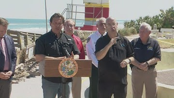 Governor Ron DeSantis speaks in Daytona Beach