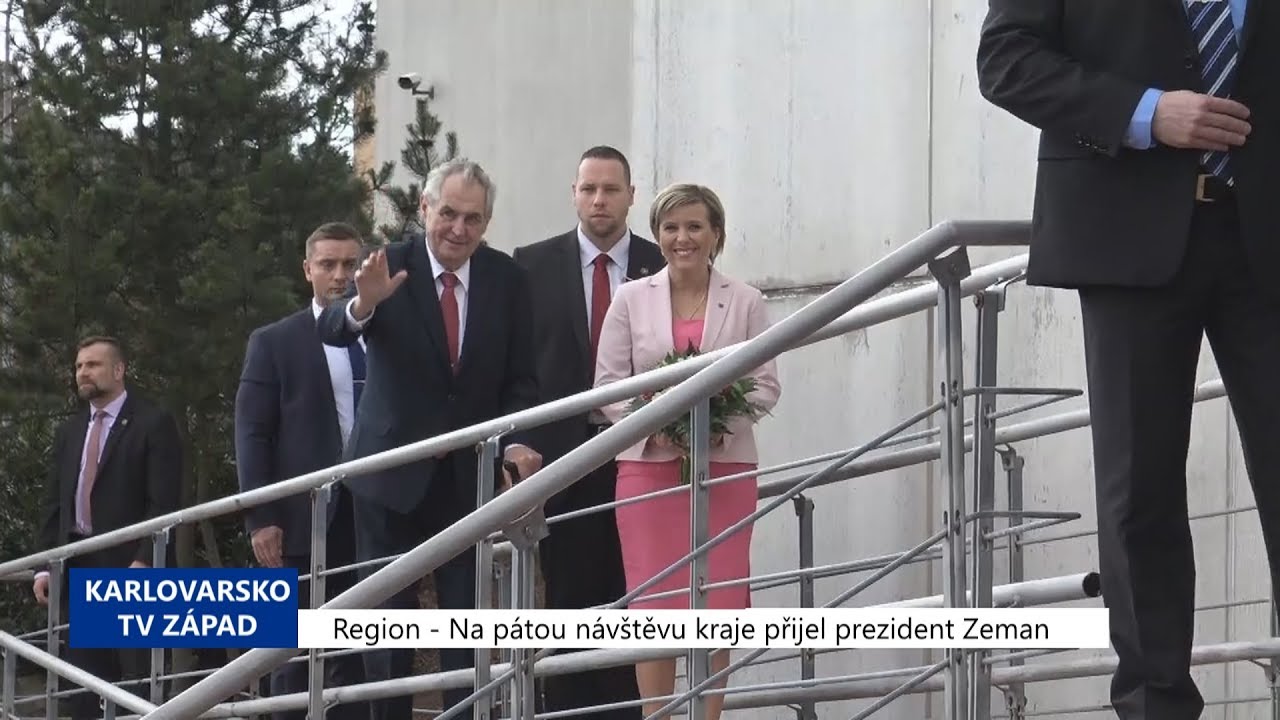 Region: Na pátou návštěvu kraje přijel prezident Zeman (TV Západ)