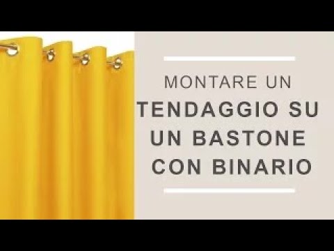 Montare un tendaggio su un bastone con binario