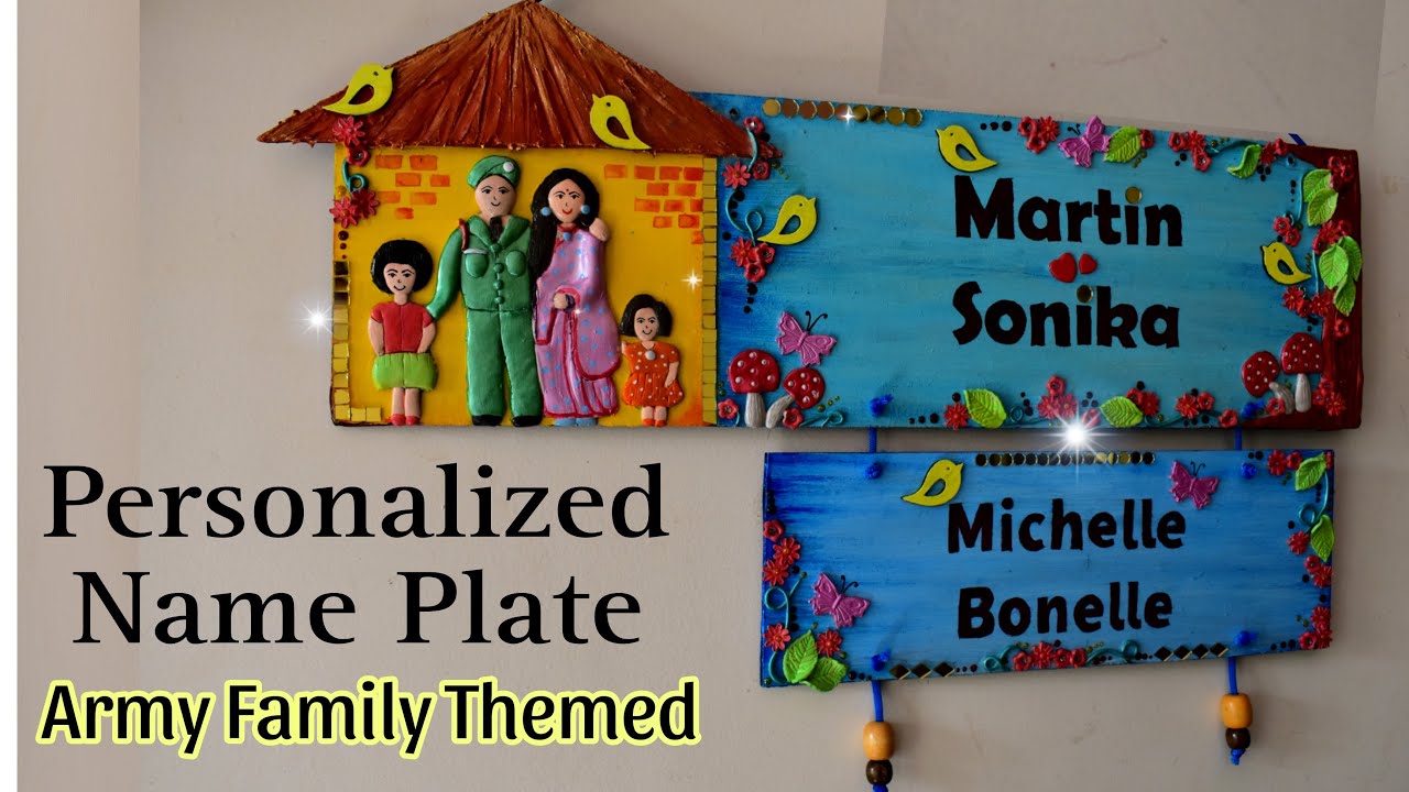 Personalized & Unique Name Plate Making At Home | Army Family Themed  