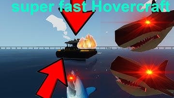 super fast Hovercraft gets attacked by megalodons in Stormworks-Stormworks gameplay