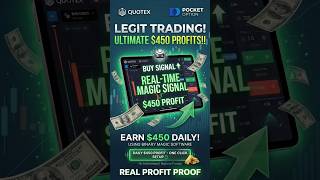 Made $450 Profit in 1 Minute Using Binary Magic Software🚀| Quotex-Pocket #shorts #ytshorts #trading