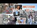 Day 2 in Amsterdam☀️ Travel Vlog | Wandering, Coffee &amp; River Cruise