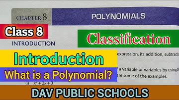 DAV class 8 maths chapter 8 Polynomials - Introduction