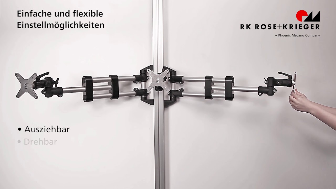 Teleskopierender (Monitor-)Tragarm sorgt für noch mehr Flexibilität