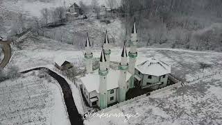 Džamija Sa Pet Munara Kula Grad Zvornik Dron