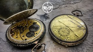 Restoration of an antique preWW2 pocket watch  100 year old Cyma 777  german empire silver case