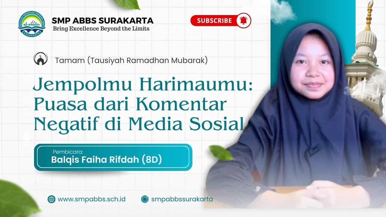 JEMPOLMU HARIMAUMU : PUASA DARI KOMENTAR NEGATIF DI MEDIA SOSIAL || BALQIS FAIHA RIFDAH