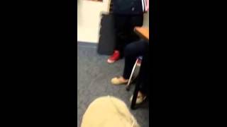 Jeff Bliss, a High School student gives a lesson to his teacher at Duncanville