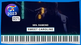 ✨ SWEET CAROLINE 🔶 Partitura para PIANO *GRATIS*