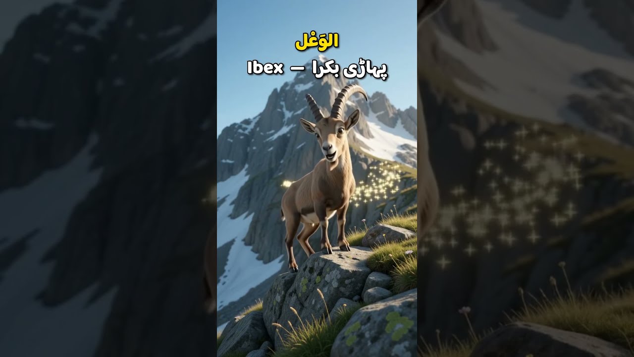 Let's learn! | 🏔️Mountain Animal Names in Arabic! 🐐 #learn #arabic #kidslearning