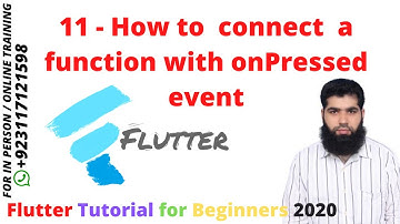 Flutter Tutorial for Beginners 2020 | 11 - How to  connect  a function with onPressed event