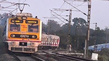 Different Model Super Speedy EMU Trains Crossing Huge Curve Back to Back | Eastern Railways