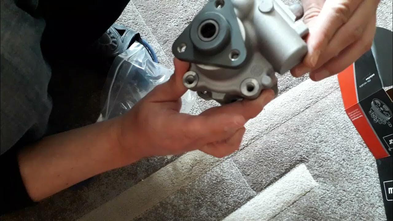 BMW E46 power steering pump YouTube
