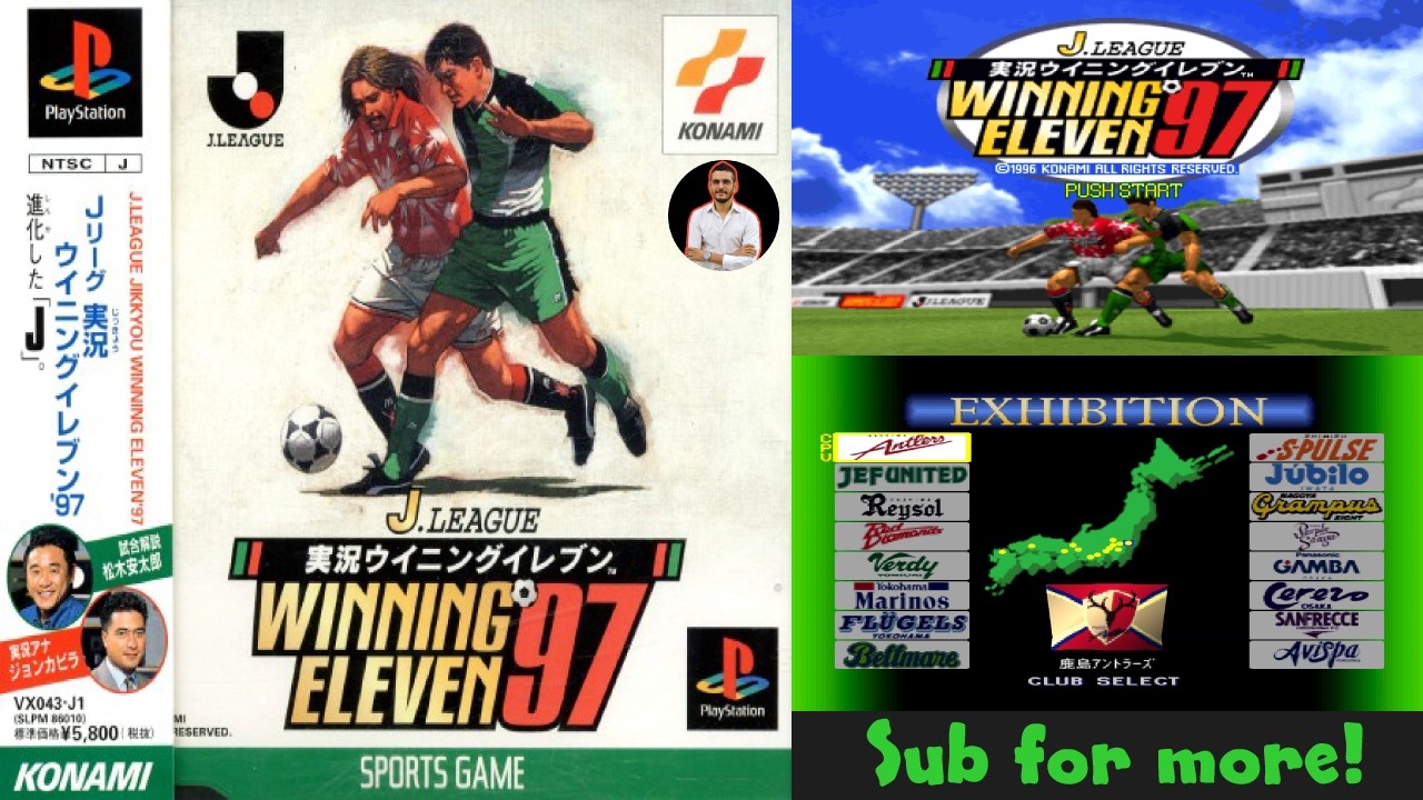 J.League Jikkyou Winning Eleven '97 – PlayStation (PS1) Gameplay