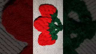 Crochet strawberry keychain tutorial #crochetforbeginners #crochet #diyideas #shorts