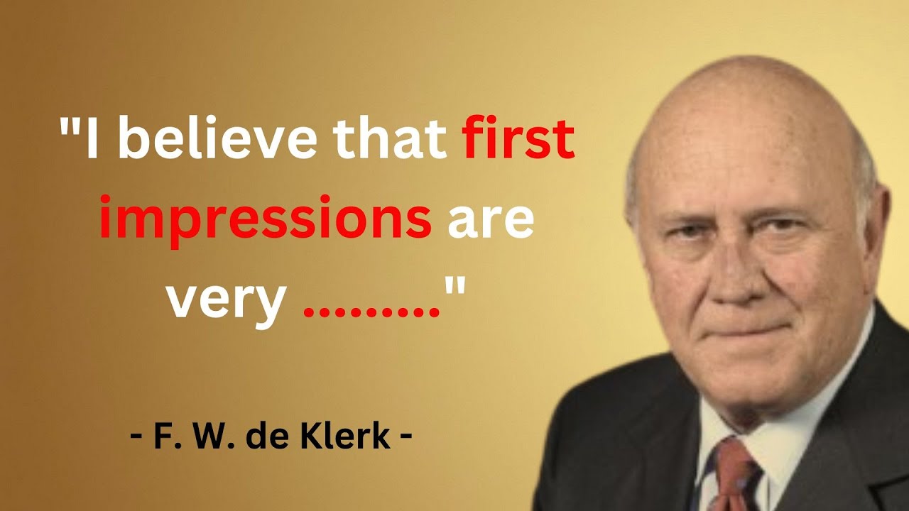 Former South Africa President FW de Klerk Quotes | Great Quotes By Great Peoples