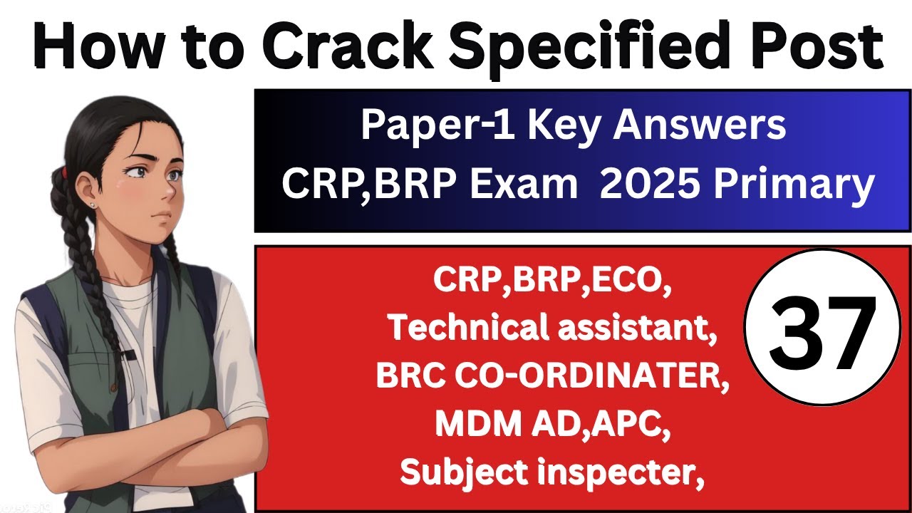 BRP/CRP/ECO Exam Question paper and answer Key/BRC Co-ordinater/MDM/APC ...