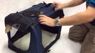 Demonstration of VEBO Collapsible Fabric Dog Crate (PCR007)
