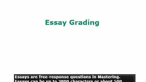 Mastering - Grading Essays