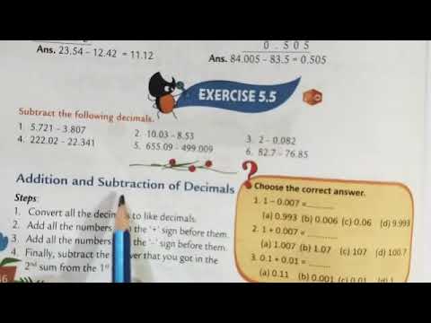 Grade 5 Maths | Chapter 5 Decimals | Exercise 5.6