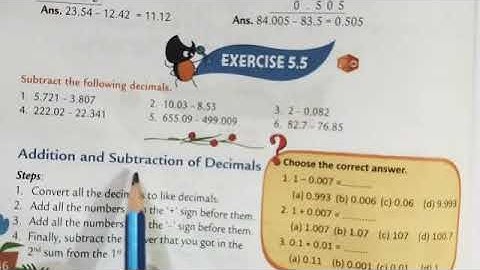 Grade 5 Maths | Chapter 5 Decimals | Exercise 5.6