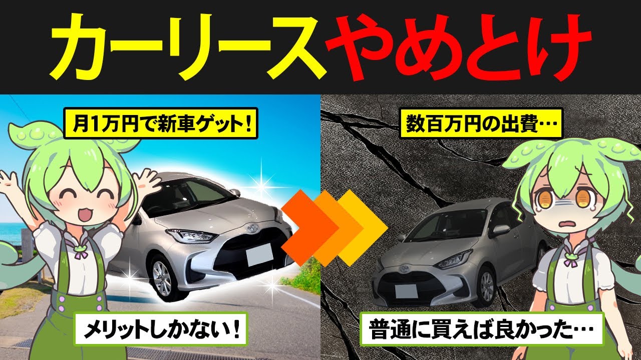 たった月1万円で車が持てる！カーリースを利用したずんだもん