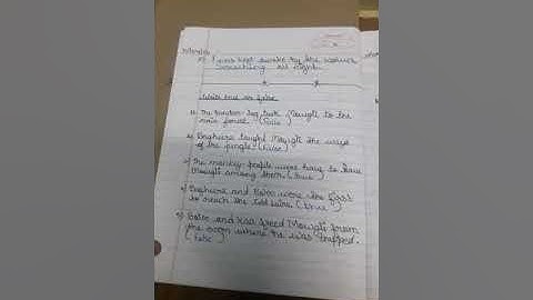 Icse class 6 English literature chapter mowgli in trouble part 2 excercise