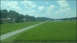 上越線｜越後堀之内駅→北堀之内駅（JR東日本E129系電車。クモハE128-129）車窓、走行音、車内アナウンス。青春１８きっぷ。R6/8（新潟県魚沼市）Jōetsu Line JAPAN TRAIN
