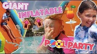 GIANT INFLATABLE POOL PARTY!! ‍♀