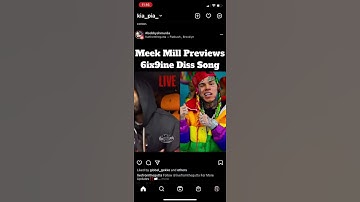 🎶 💿 Rapper Meek Mill Drops Snippet of New 6ix9ine Diss Track