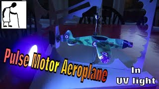 Pulse Motor Aeroplane In UV light