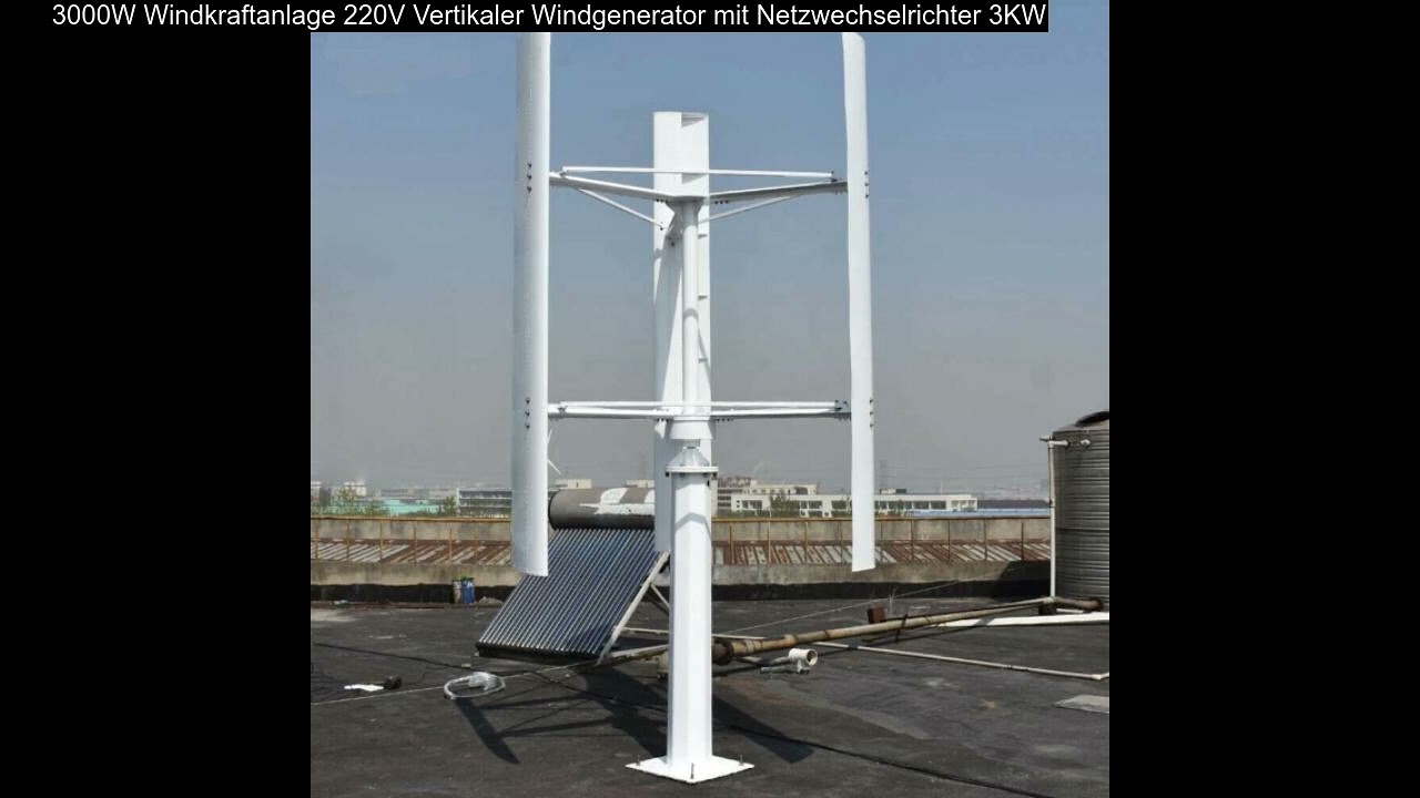 3000W Windkraftanlage 220V Vertikaler Windgenerator mit Netzwechselrichter 3KW