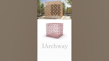 [Grasshopper]Pavilion with diagonal crosses #grasshopper #architecture #rhino #rhinoceros  #cad#art