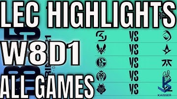 ALL GAMES Highlights | LEC Spring 2021 Groups Week 8 Day 1