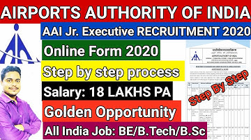 💥AAI ATC Junior Executive Recruitment 2020 online Form fill step by step process apply online