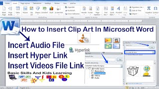 How to Insert Clip Art in Microsoft Word and Clip Art Audio in MS Word| @basicskillsandkidslearning