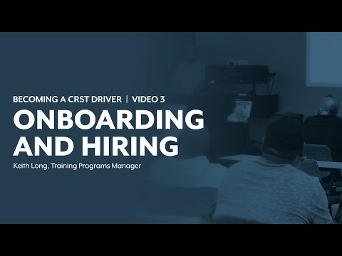 Onboarding & Hiring - Video 3 | Becoming a CRST Driver - video from CRST