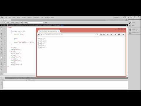 PHP Tutorial 12 Using Static Variables