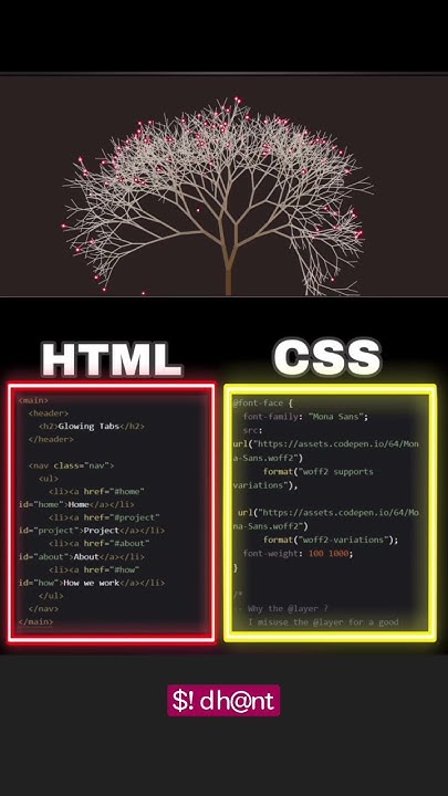 Drawing of tree with HTML and CSS #webdevelopment #shorts #trending # ... image.