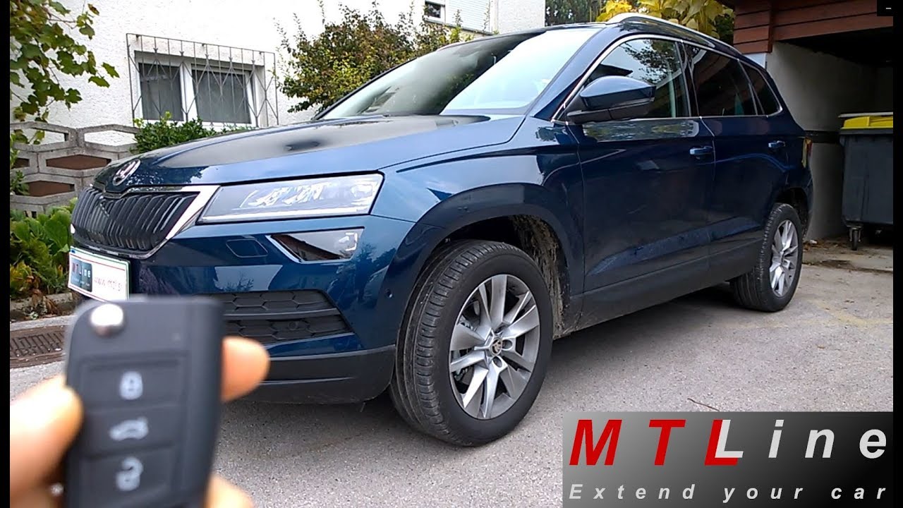 Skoda Karoq with alarm lock/unlock beep confirmation activation YouTube