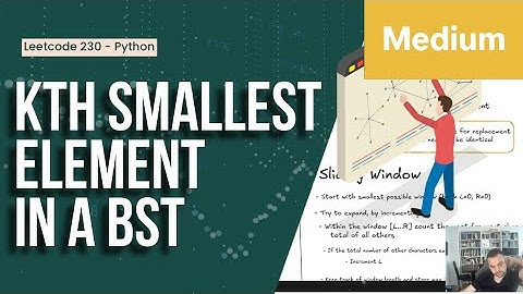 Kth Smallest Element in a BST - Leetcode 230 - Python