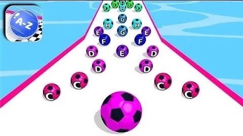 AZ Run All Levels Mobile Gameplay Walkthrough iOS,Android Game Ball Run 2048 New Max Level BVYQZA