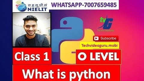 O LEVEL PYTHON CLASS 1 NEW SYLLABUS IN HINDI WHAT IS PYTHON