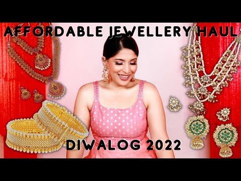 Affordable Amazon Indian Jewellery Haul | Everything Under ₹500  #Diwalog 2022 Day 4 |Shreya