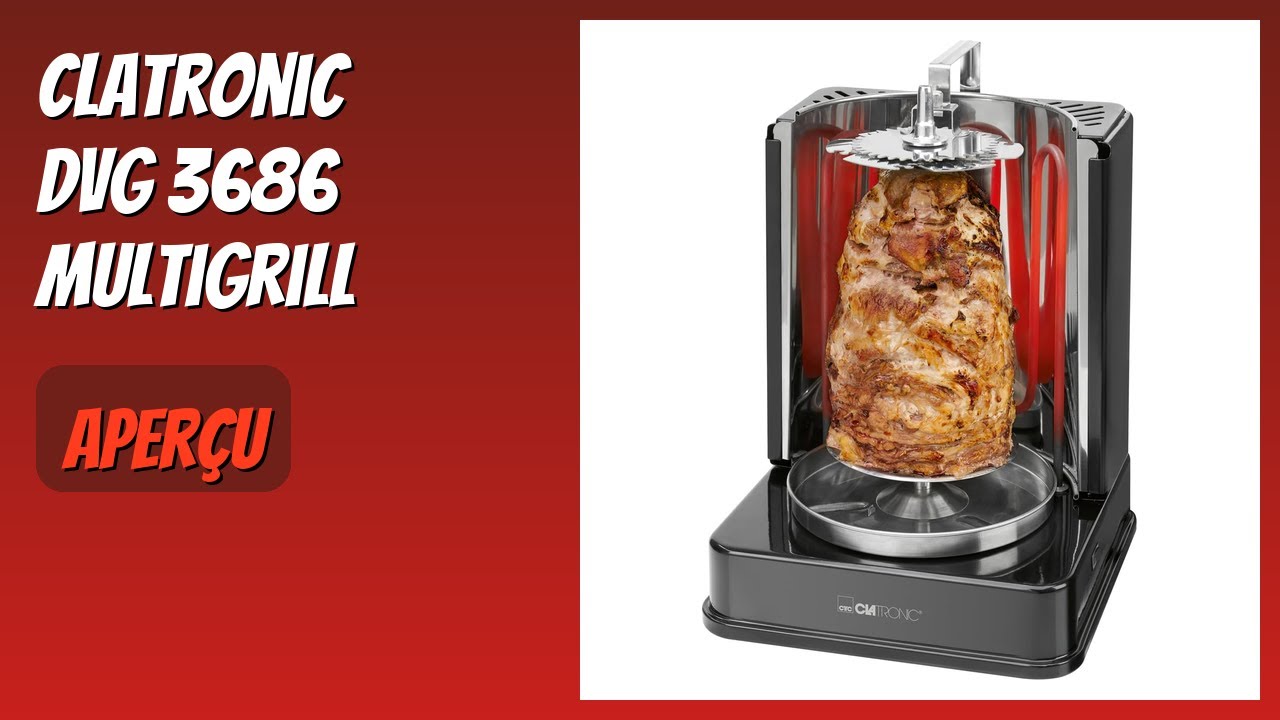 Clatronic DVG 3686 Vertical Kebab Multigrill