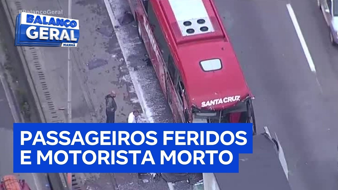 Acidente com caminhão deixa motorista de ônibus morto na rodovia Fernão Dias, em Guarulhos (SP)