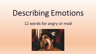 English Lesson - Synonyms for Mad / Angry