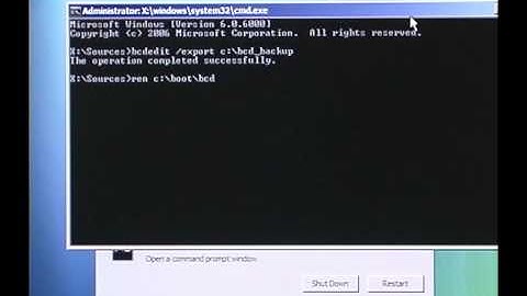 How to use the BOOTREC tool to rebuild the BCD