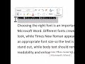 Microsoft Word Font Selection Essentials